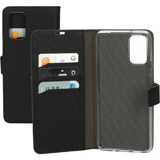 Saffiano Wallet Case Samsung Galaxy S20 Plus 4G/5G Black