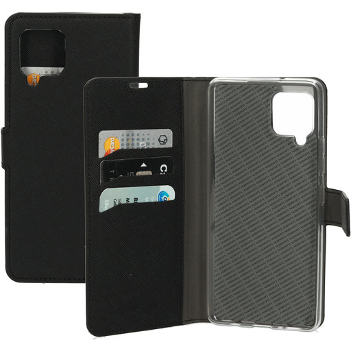 Saffiano Wallet Case Samsung Galaxy A42 (2020) Black