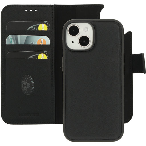 Leather 2 in 1 Wallet Case Apple iPhone 15/14/13 Black