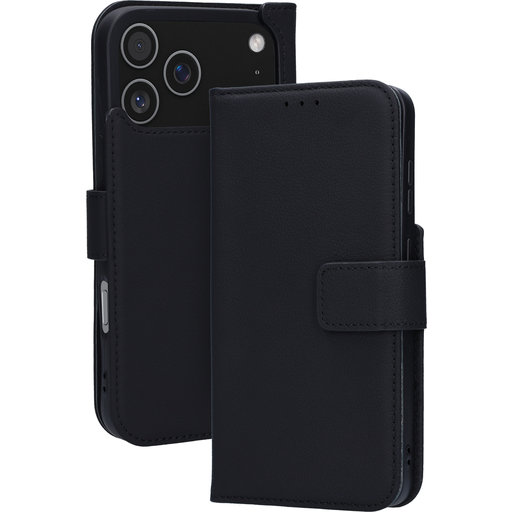 Leather Wallet Case Apple iPhone 17 Pro Max Black (MagSafe Compatible)