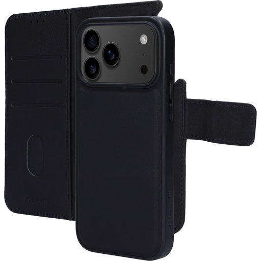 Leather 2 in 1 Wallet Case Apple iPhone 17 Pro Max Black