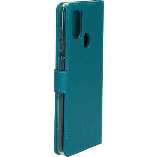 Mobiparts Saffiano Wallet Case Samsung Galaxy A21s (2020) Turquoise