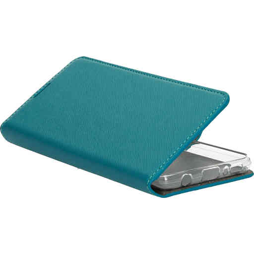 Mobiparts Saffiano Wallet Case Samsung Galaxy A21s (2020) Turquoise