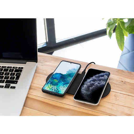 Mobiparts Dual Fast Wireless Charging Pad Black