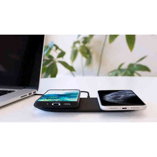 Mobiparts Dual Fast Wireless Charging Pad Black