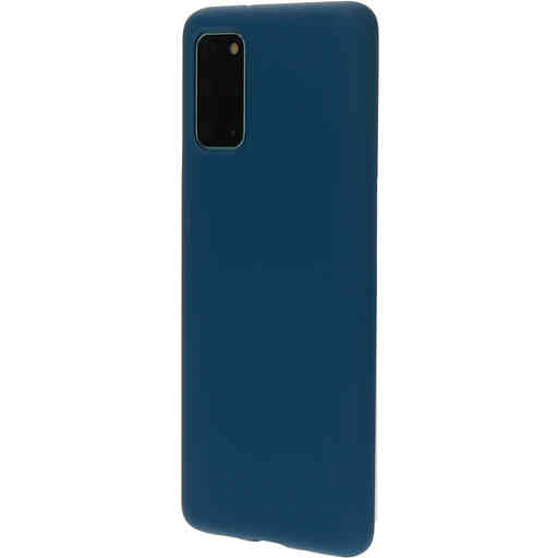 Mobiparts Silicone Cover Samsung Galaxy S20 Plus 4G/5G Blueberry Blue