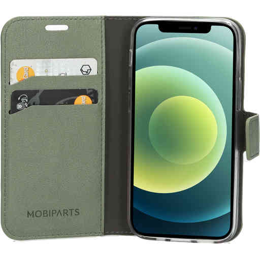 Mobiparts Classic Wallet Case Apple iPhone 12 Mini Stone Green