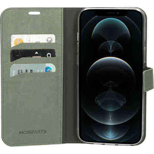 Mobiparts Classic Wallet Case Apple iPhone 12 Pro Max Stone Green