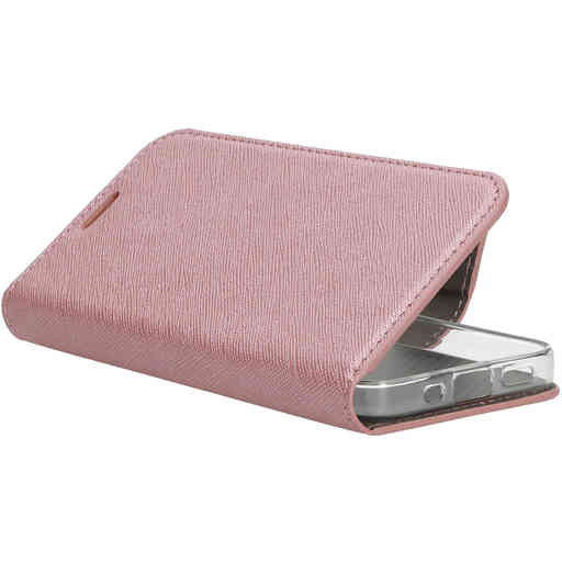 Mobiparts Saffiano Wallet Case Apple iPhone 12 Mini Pink