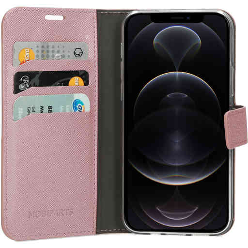 Mobiparts Saffiano Wallet Case Apple iPhone 12/12 Pro Pink