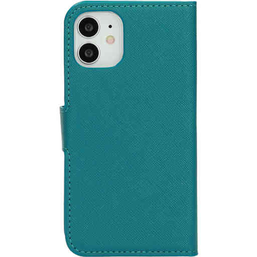 Mobiparts Saffiano Wallet Case Apple iPhone 12 Mini Turquoise