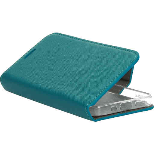 Mobiparts Saffiano Wallet Case Apple iPhone 12 Mini Turquoise