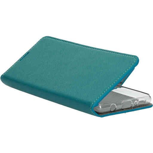 Mobiparts Saffiano Wallet Case Samsung Galaxy A42 (2020) Turquoise