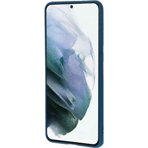 Mobiparts Silicone Cover Samsung Galaxy S21 Plus Blueberry Blue