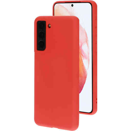 Mobiparts Silicone Cover Samsung Galaxy S21 Scarlet Red