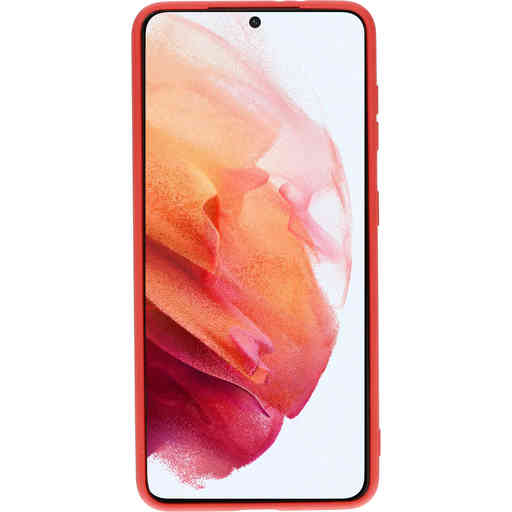 Mobiparts Silicone Cover Samsung Galaxy S21 Scarlet Red