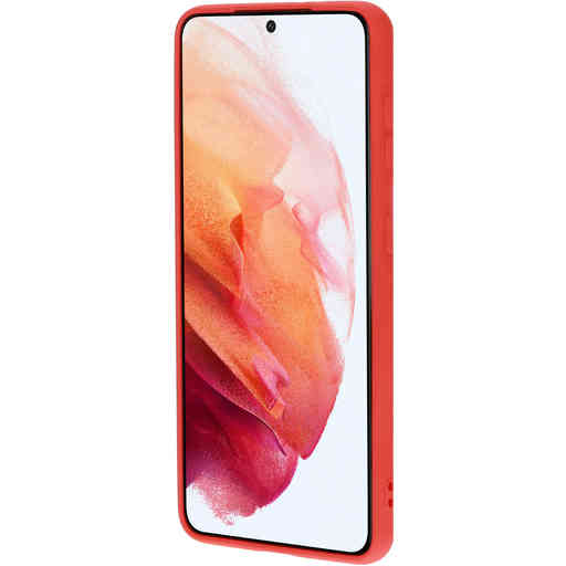 Mobiparts Silicone Cover Samsung Galaxy S21 Scarlet Red