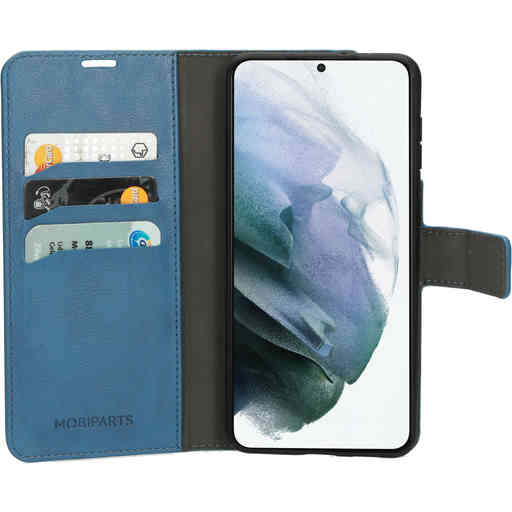 Mobiparts Classic Wallet Case Samsung Galaxy S21 Plus Steel Blue