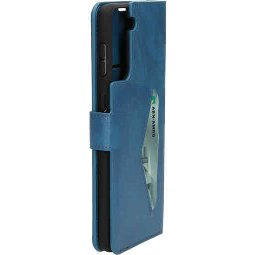 Mobiparts Classic Wallet Case Samsung Galaxy S21 Plus Steel Blue
