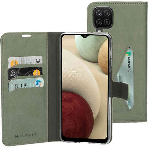 Mobiparts Classic Wallet Case Samsung Galaxy A12 (2021) Stone Green