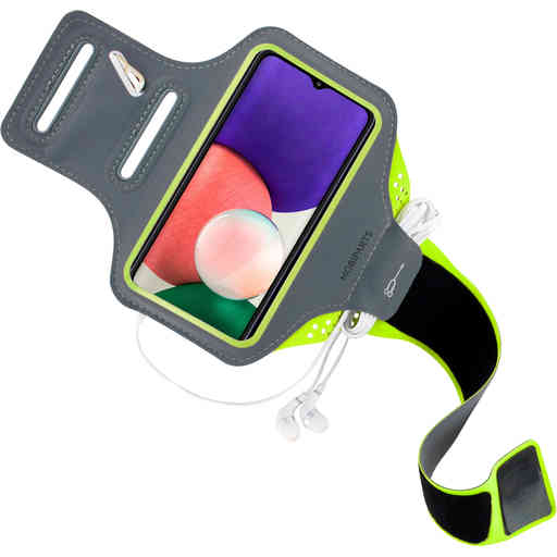 Mobiparts Comfort Fit Sport Armband Samsung Galaxy A22 5G (2021) Neon Green