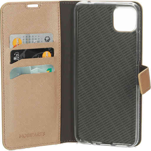 Mobiparts Saffiano Wallet Case Samsung Galaxy A22 5G (2021) Copper
