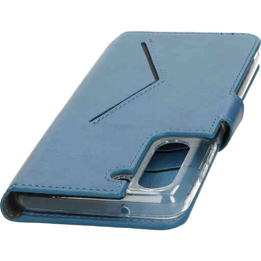 Mobiparts Classic Wallet Case Samsung Galaxy S21 FE (2022) Steel Blue