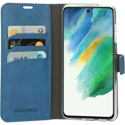 Mobiparts Classic Wallet Case Samsung Galaxy S21 FE (2022) Steel Blue
