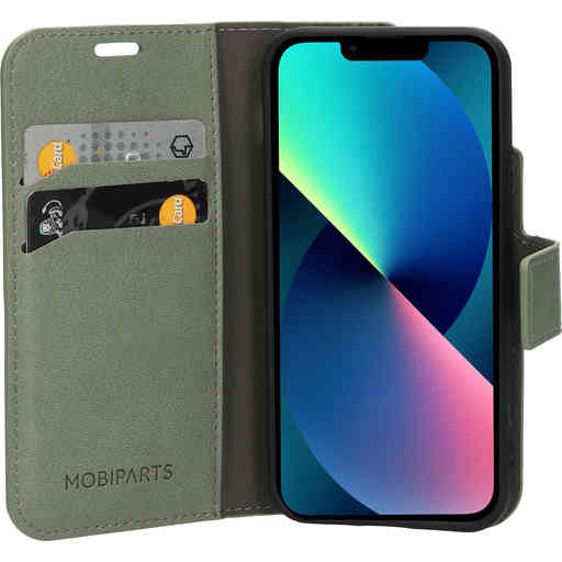 Mobiparts Classic Wallet Case Apple iPhone 13 Mini Stone Green