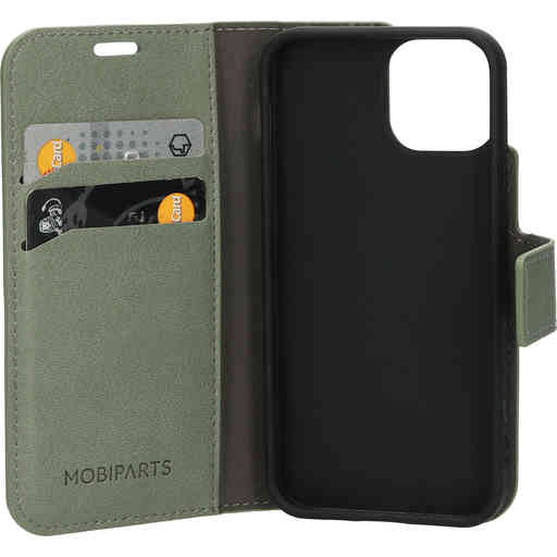 Mobiparts Classic Wallet Case Apple iPhone 13 Mini Stone Green