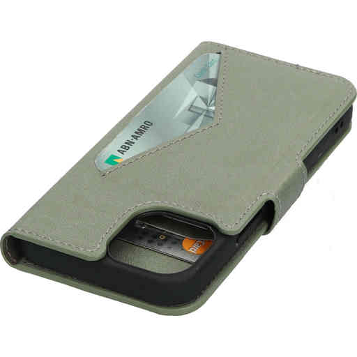 Mobiparts Classic Wallet Case Apple iPhone 13 Mini Stone Green