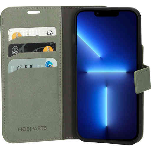 Mobiparts Classic Wallet Case Apple iPhone 13 Pro Stone Green