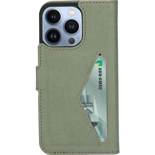 Mobiparts Classic Wallet Case Apple iPhone 13 Pro Stone Green