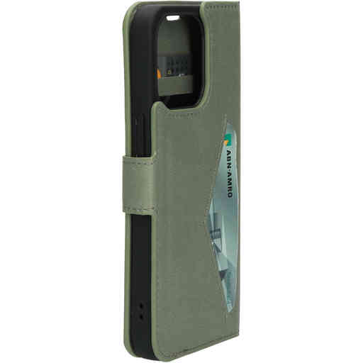 Mobiparts Classic Wallet Case Apple iPhone 13 Pro Stone Green