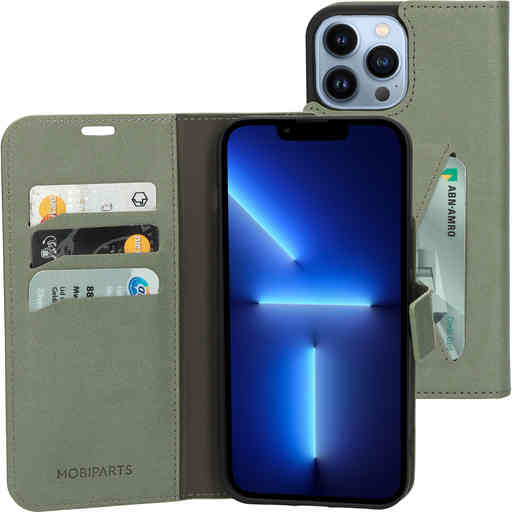 Mobiparts Classic Wallet Case Apple iPhone 13 Pro Max Stone Green