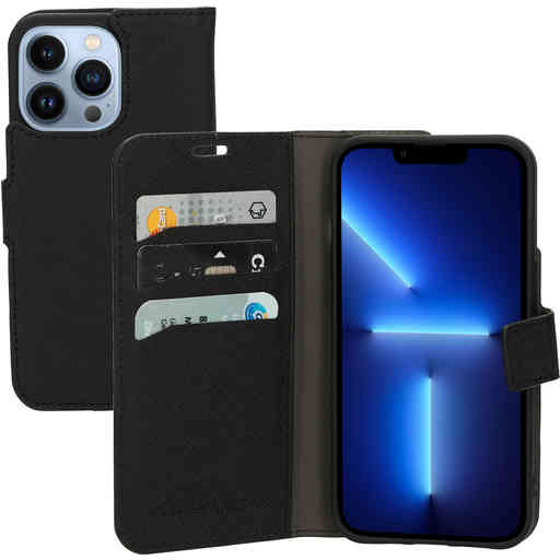 Mobiparts Saffiano Wallet Case Apple iPhone 13 Pro Black