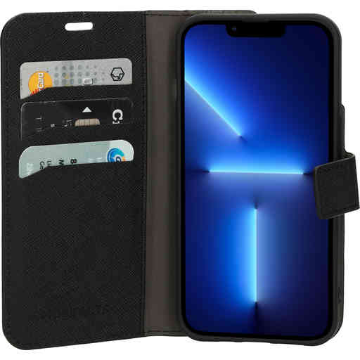 Mobiparts Saffiano Wallet Case Apple iPhone 13 Pro Black