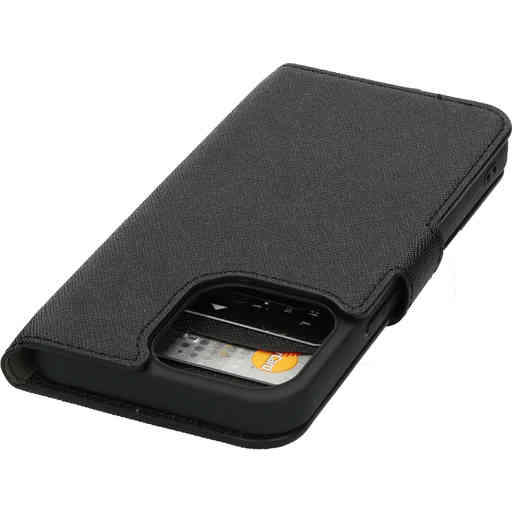 Mobiparts Saffiano Wallet Case Apple iPhone 13 Pro Black