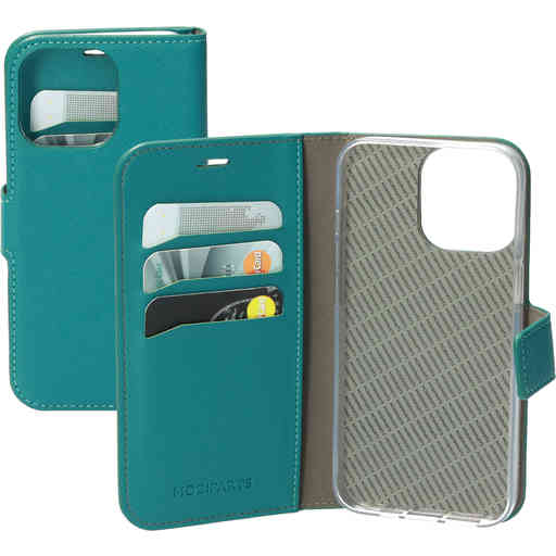 Mobiparts Saffiano Wallet Case Apple iPhone 13 Pro Turquoise