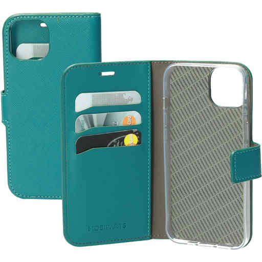 Mobiparts Saffiano Wallet Case Apple iPhone 13 Turquoise