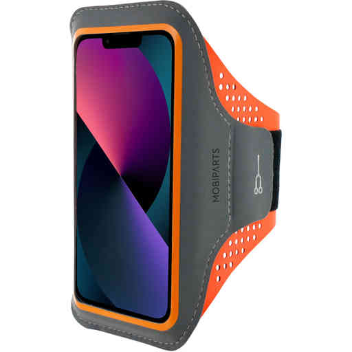 Mobiparts Comfort Fit Sport Armband Apple iPhone 13 Mini Neon Orange