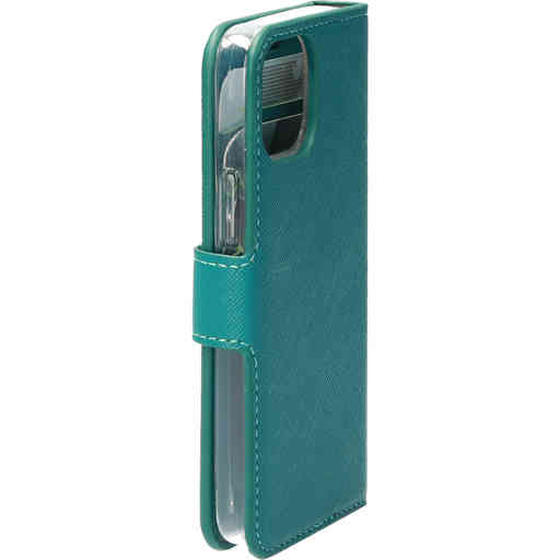 Mobiparts Saffiano Wallet Case Apple iPhone 13 Mini Turquoise