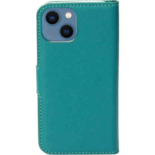Mobiparts Saffiano Wallet Case Apple iPhone 13 Mini Turquoise