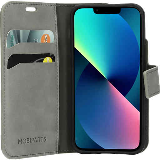 Mobiparts Classic Wallet Case Apple iPhone 13 Mini Granite Grey