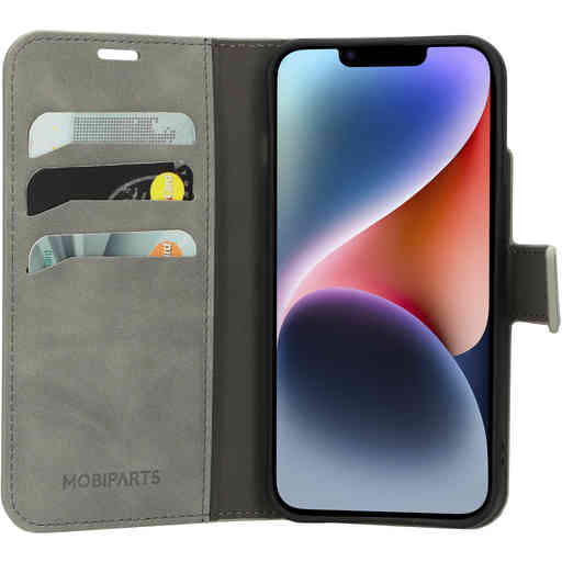 Mobiparts Classic Wallet Case Apple iPhone 14 Granite Grey
