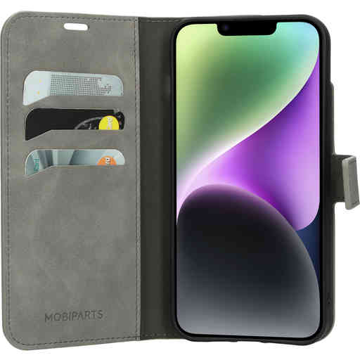 Mobiparts Classic Wallet Case Apple iPhone 14 Plus Granite Grey