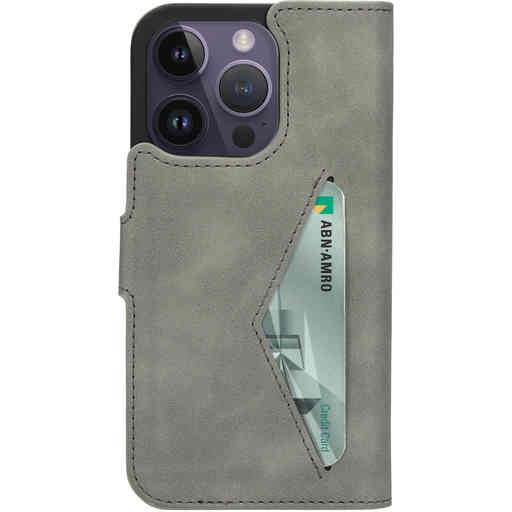 Mobiparts Classic Wallet Case Apple iPhone 14 Pro Granite Grey