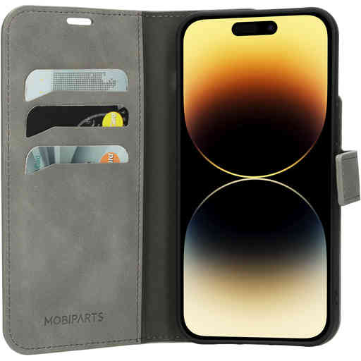 Mobiparts Classic Wallet Case Apple iPhone 14 Pro Max Granite Grey