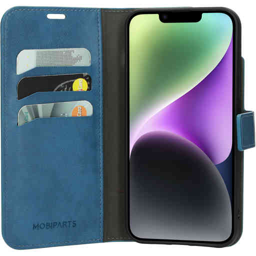Mobiparts Classic Wallet Case Apple iPhone 14 Plus Steel Blue