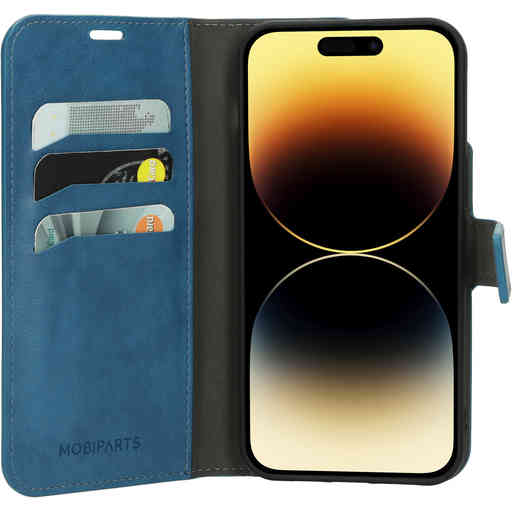 Mobiparts Classic Wallet Case Apple iPhone 14 Pro Max Steel Blue